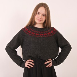 Merino vilnos megztukas "Raudonkepuraitė" Merino vilnos megztukas "Raudonkepuraitė"