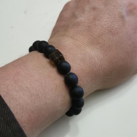 Presuoto juodo gintaro apyrankė 