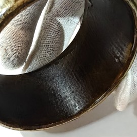 Žalvario apyrankė su juoda patina