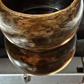 Žalvario apyrankė su juoda patina