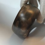 Bronzinė apyrankė su mėlyna - verdigris patina