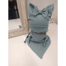 Komplektas mergaitė kepurė su skarele