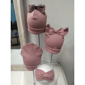 Komplektas mergaitė kepurė su skarele