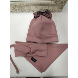 Komplektas mergaitė kepurė su skarele