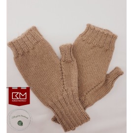 Pirštinės be pirštų - riešinės alpakų vilnos