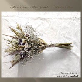 Džiovintų augalų kompozicija (violetinė-1)