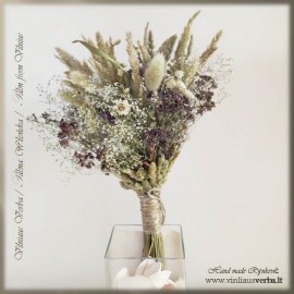 Džiovintų augalų kompozicija (violetinė-1)