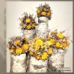 Džiovintų gėlių puokštė (gintarinė)