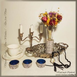 Džiovintų gėlių puokštė (raudona)