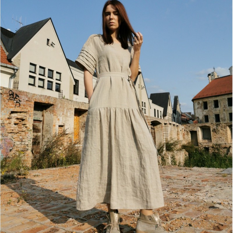 lininė suknelė „vaisgamta“ lininė suknelė „vaisgamta“
