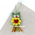 dekoracija Pelėdžiukas ant šiaudo