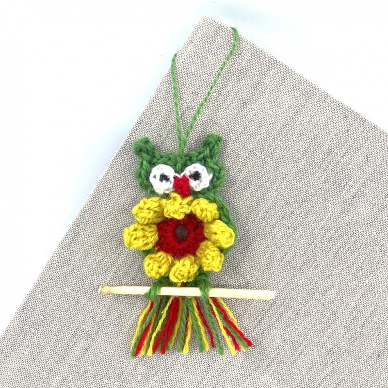 dekoracija Pelėdžiukas ant šiaudo