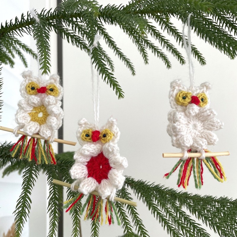 Pakabinami pelėdžiukai "Geltona žalia raudona"