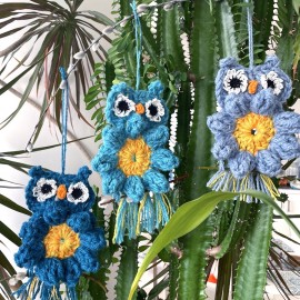 Velykinė dekoracija pelėda "Žibutė" and "kačiukų" šakelės Velykinė dekoracija pelėda "Žibutė" and "kačiukų" šakelės