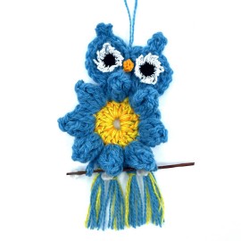 Velykinė dekoracija pelėda "Žibutė" and "kačiukų" šakelės Velykinė dekoracija pelėda "Žibutė" and "kačiukų" šakelės