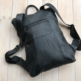 Faktūrinės odos kuprinė