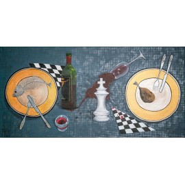 Autorinio paveikslo "Karalienė krito per vakarienę"" printas