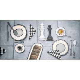 Autorinis paveikslas "Šachas per pusryčius"