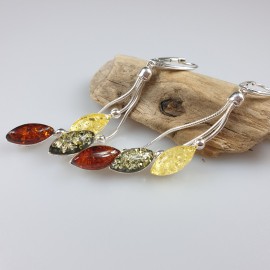 Auskarai ilgi margi Gintariniai Auskarai Kalėdinė dovana