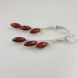 Auskarai ilgi rudi Gintariniai Auskarai Kalėdinė dovana Auskarai ilgi rudi Gintariniai Auskarai Kalėdinė dovana