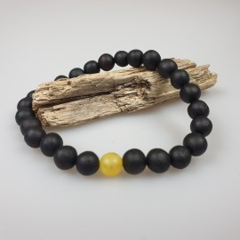 Juodo gintaro apyrankė JAI