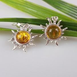 Auskarai "saulytė". Natūralus Baltijos gintaras. Gintariniai auskarai.  Auskarai "saulytė". Natūralus Baltijos gintaras. Gintariniai auskarai.