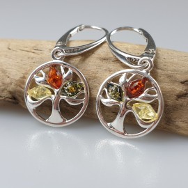 Auskarai su gintaru. Sidabras 925