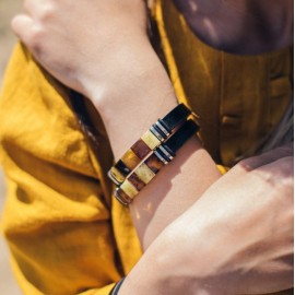 Apyrankė odinė su gintaru. Unisex apyrankė vyrams bei moteris. Kalėdinė dovana Jam ir jai