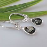 Auskarai Žalio gintaro 