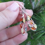 Sidabriniai auskarai su gintaru  margi masyvesni auskarai DOVANA JAI kalėdinė dovana moterims Sidabriniai auskarai su gintaru  margi masyvesni auskarai DOVANA JAI kalėdinė dovana moterims