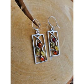 Sidabriniai auskarai su gintaru "stačiakampiai" Sidabriniai auskarai su gintaru "stačiakampiai"