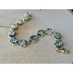 Žalio gintaro apyrankė su auksu Gimtadienio dovana jai  Žalio gintaro apyrankė su auksu Gimtadienio dovana jai