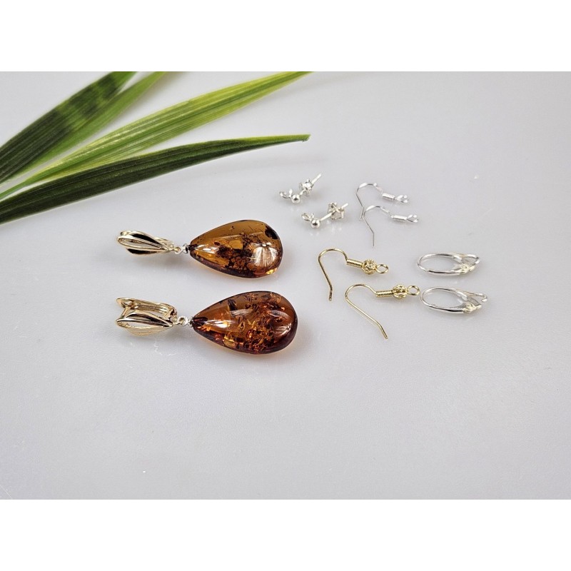 Gintariniai auskarai. Dovana Jai. Dovana mamai. dovanų rinkinys