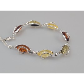 Sidabrinė apyrankė su gintaru. Rankų darbo papuošalas Dovana moteriai Kalėdinė dovana Jai. 