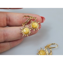 Baltos gintaro auskarai Kalėdinė ar gimtadienio dovana Baltos gintaro auskarai Kalėdinė ar gimtadienio dovana