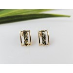 auskarai vinukai prie ausies žalias gintaras auksuotas sidabras 925 auskarai vinukai prie ausies žalias gintaras auksuotas sidabras 925