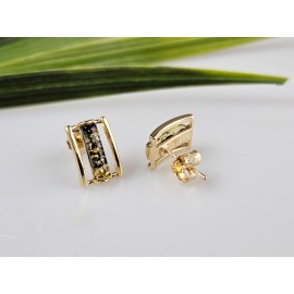 auskarai vinukai prie ausies žalias gintaras auksuotas sidabras 925 auskarai vinukai prie ausies žalias gintaras auksuotas sidabras 925