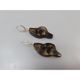 Auskarai Baltijos gintaro rankų darbo 