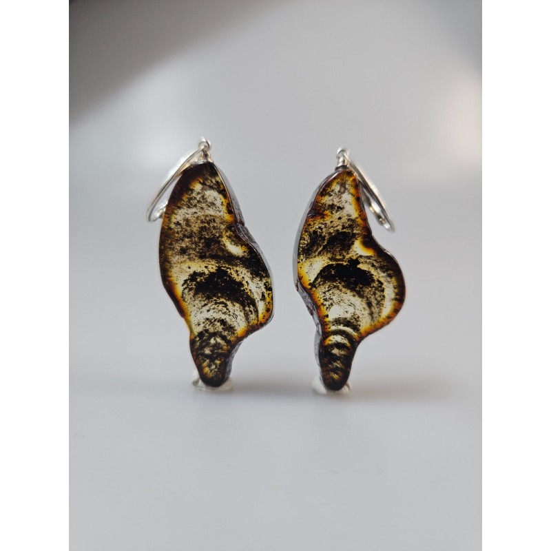 Auskarai Baltijos gintaro rankų darbo 