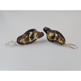 Auskarai Baltijos gintaro rankų darbo 