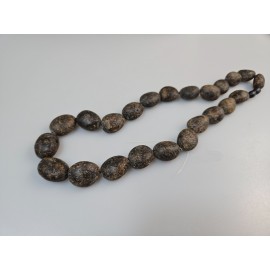 Masyvūs juodi gintariniai karoliai Raw Amber necklace