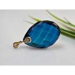 Sidabrinis gintaro Pakabukas gintarinis pakabukas su gintaru dovana jai kalėdinė mėlynas gintaras