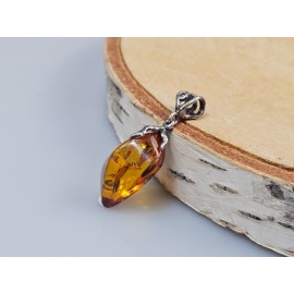 Gintaras pakabukas sidabbrinis gintarinis pakabukas dovana mamai žmonai Jai