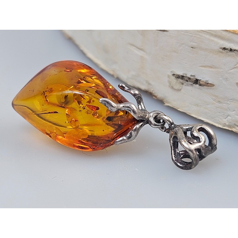 Gintaras pakabukas sidabbrinis gintarinis pakabukas dovana mamai žmonai Jai