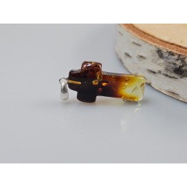 žalio gintaro gintarinis kryželis dovana jam