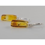 Gintariniai auskarai su inkliuzu. Dovana Jai. Mamos dienos proga