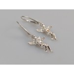 Sidabriniai auskarai angelai