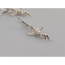 Sidabriniai auskarai angelai