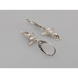 Sidabriniai auskarai angelai