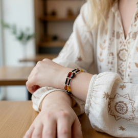 Sukta gintarinė apyrankė Dovana mamai gydomasis gintaras ypatingas papuošalas